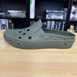 Vans Slip-On TRK Rubber Water Shoes Sz 9 Grape Leaf Army Green Sneakers Trek